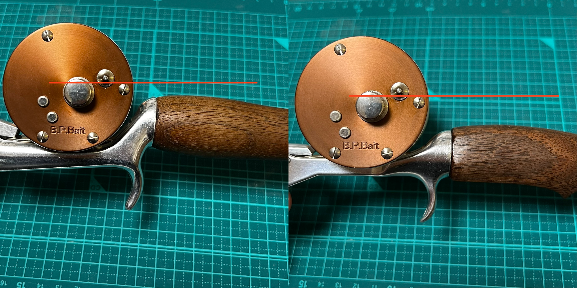 Installing wood fishing grip to blank